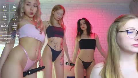 Snapshot of _ramune_ chatting on February 24, 2025, 5:43 am Merlizz Eva Jane Mila Nicole left to right online show from February 24, 2025, 5:43 am