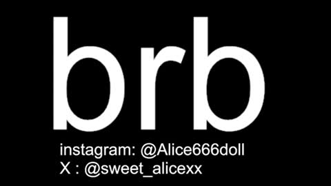 NEW ACCOUNT  ALICE  online show from July 25, 2026, 9:56 pm