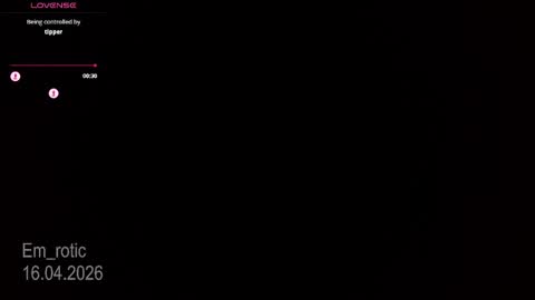 Emilia  online show from April 16, 2026, 9:39 pm