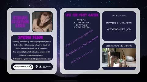 Snapshot of foxy_gamer chatting on May 6, 2026, 1:03 am Lex Vive foxygamer cb online show from May 6, 2026, 1:03 am