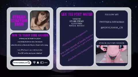 Lex Vive foxygamer cb online show from June 13, 2026, 1:25 am