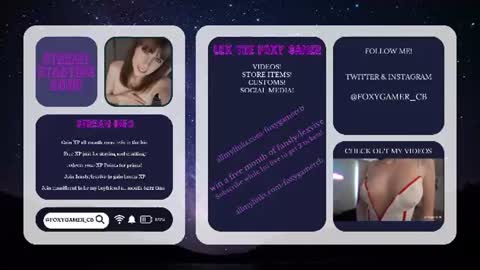 Lex Vive foxygamer cb online show from July 11, 2026, 12:57 am