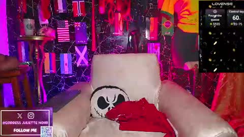 Snapshot of goddessjuliettenoiir chatting on July 1, 2026, 11:23 am Goddes Juliette Noiir online show from July 1, 2026, 11:23 am