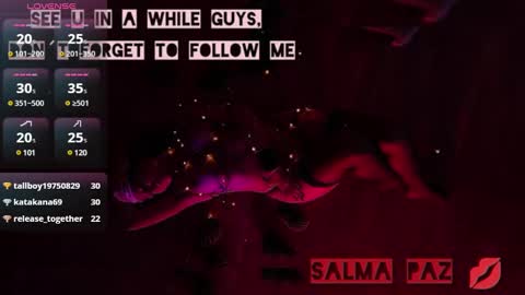 Snapshot of hairyandsexysalma chatting on January 20, 2025, 7:47 am SALMA online show from January 20, 2025, 7:47 am