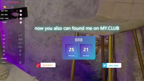 Snapshot of jane_meys chatting on January 27, 2025, 8:07 am your kitty JANE roawww online show from January 27, 2025, 8:07 am