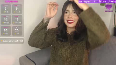 Snapshot of laura_cherrypie chatting on October 9, 2025, 2:09 am Laura- new schedule 800 pm until 1200 pm Colombia online show from October 9, 2025, 2:09 am