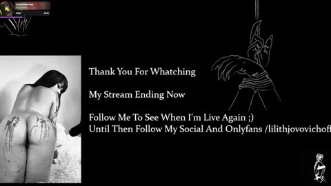 Snapshot of lilith_jovovich chatting on January 9, 2025, 6:06 am online show from January 9, 2025, 6:06 am