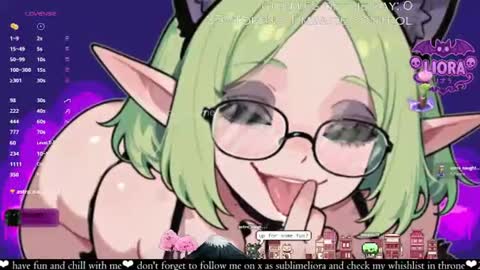Snapshot of liorasublime chatting on June 23, 2026, 3:37 am im Liora uwu online show from June 23, 2026, 3:37 am