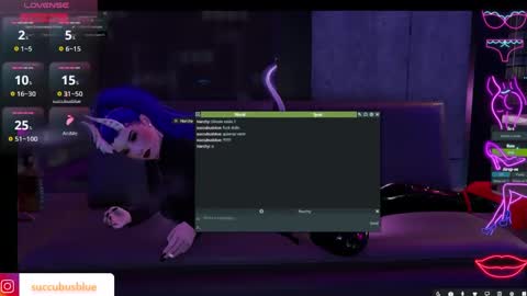 Succubus Blue online show from February 16, 2025, 1:25 am