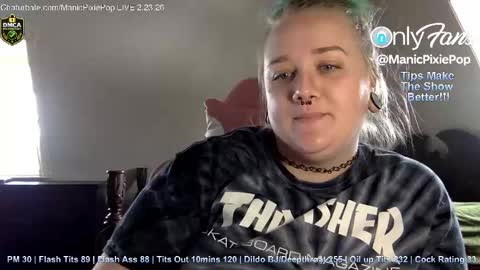 Snapshot of manicpixiepop chatting on February 23, 2026, 5:21 pm ManicPixiePop online show from February 23, 2026, 5:21 pm