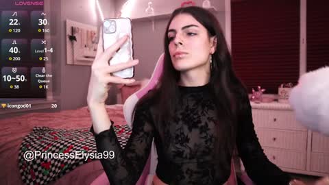 Snapshot of princesselysia99 chatting on January 18, 2025, 12:57 am Princess Elysia online show from January 18, 2025, 12:57 am