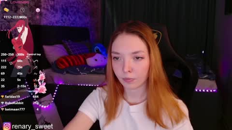Snapshot of renary_sweet chatting on January 11, 2025, 9:15 pm Renary online show from January 11, 2025, 9:15 pm