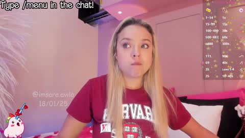 Snapshot of saraavila_ chatting on January 19, 2025, 9:55 am SaraAvila  online show from January 19, 2025, 9:55 am