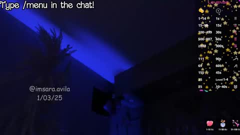 Snapshot of saraavila_ chatting on March 2, 2025, 8:38 am SaraAvila  online show from March 2, 2025, 8:38 am