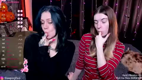 Snapshot of sleepingduo chatting on October 23, 2025, 10:14 am Hi We are Iva and Angela Nice to meet u 3 online show from October 23, 2025, 10:14 am