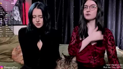 Snapshot of sleepingduo chatting on February 16, 2026, 6:15 pm Hi We are Iva and Angela Nice to meet u 3 online show from February 16, 2026, 6:15 pm