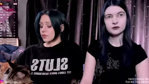 Snapshot of sleepingduo chatting on February 28, 2026, 3:35 pm Hi We are Iva and Angela Nice to meet u 3 online show from February 28, 2026, 3:35 pm