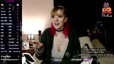 EllieeRose online show from March 9, 2026, 8:35 pm