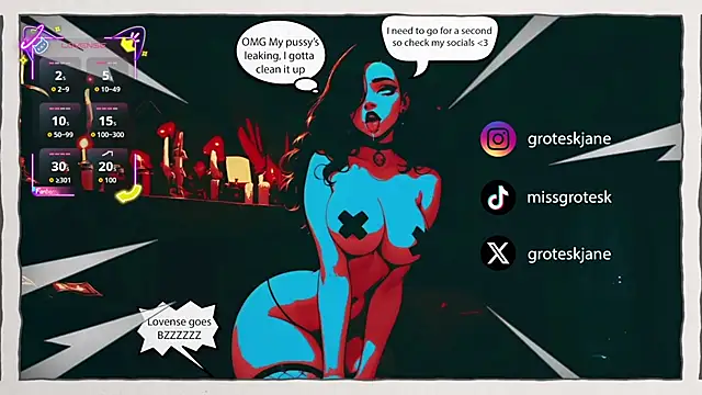 GroteskJane online show from May 25, 2026, 6:03 pm