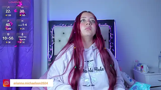Snapshot of AriannaMichaelson chatting on February 12, 2025, 2:14 am AriannaMichaelson online show from February 12, 2025, 2:14 am