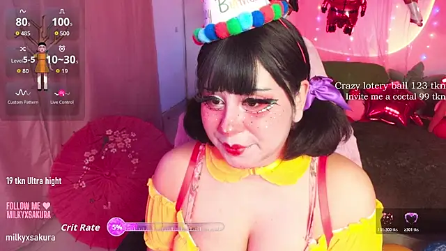 MilkyXSakura online show from February 8, 2026, 1:20 am