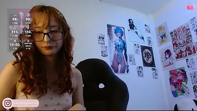 Snapshot of CelesteAyase chatting on October 21, 2025, 12:55 am CelesteAyase online show from October 21, 2025, 12:55 am