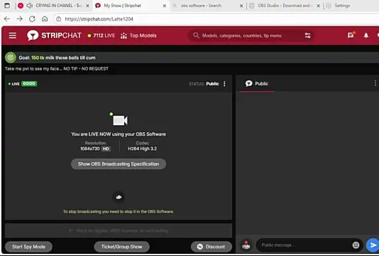 Latte1204 online show from October 18, 2025, 10:38 am