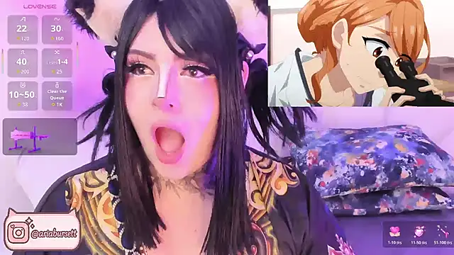 AriaBursett online show from November 9, 2025, 1:37 am