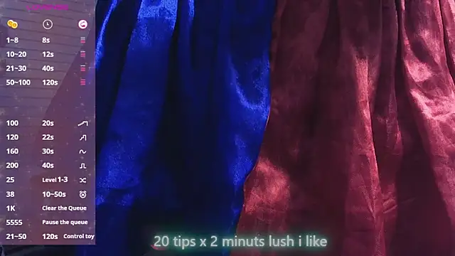 xinamora online show from October 12, 2025, 7:57 pm