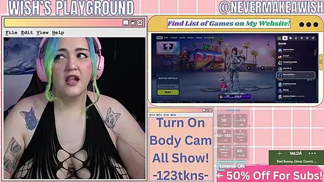 Snapshot of nevermakeawish chatting on February 20, 2026, 5:02 pm nevermakeawish online show from February 20, 2026, 5:02 pm