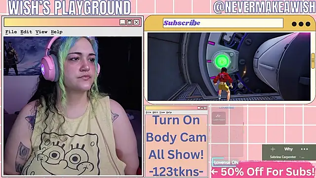 Snapshot of nevermakeawish chatting on February 26, 2026, 4:50 pm nevermakeawish online show from February 26, 2026, 4:50 pm