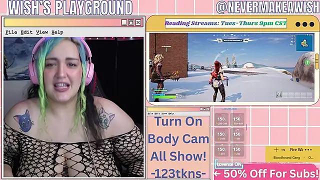 Snapshot of nevermakeawish chatting on February 27, 2026, 5:02 pm nevermakeawish online show from February 27, 2026, 5:02 pm