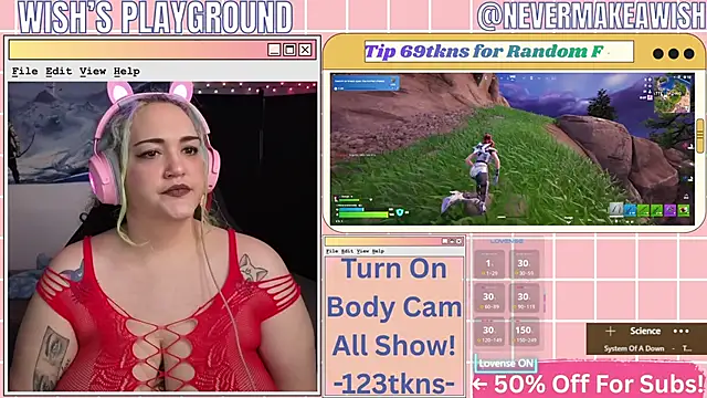 Snapshot of nevermakeawish chatting on March 3, 2026, 4:13 pm nevermakeawish online show from March 3, 2026, 4:13 pm