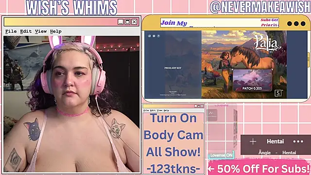 Snapshot of nevermakeawish chatting on June 30, 2026, 9:43 am nevermakeawish online show from June 30, 2026, 9:43 am