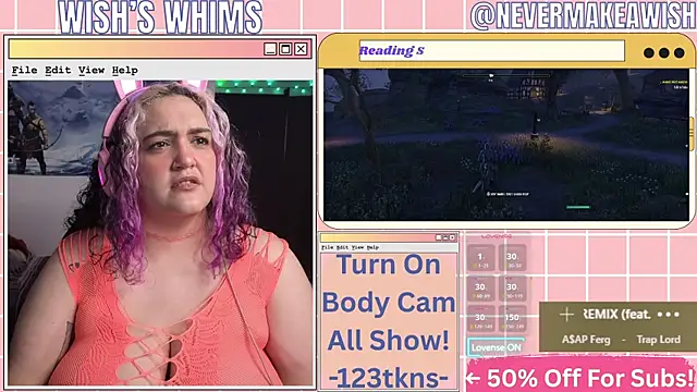 Snapshot of nevermakeawish chatting on July 15, 2026, 9:58 am nevermakeawish online show from July 15, 2026, 9:58 am