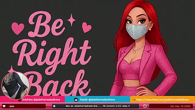 jadethemaskedtrans online show from May 15, 2026, 11:23 pm
