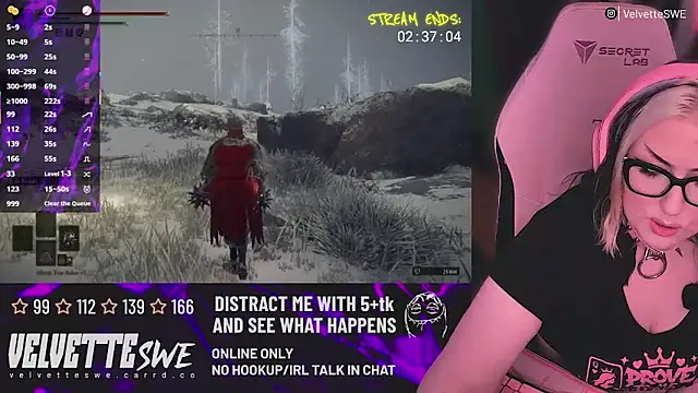 VelvetteSWE online show from June 21, 2026, 5:59 pm