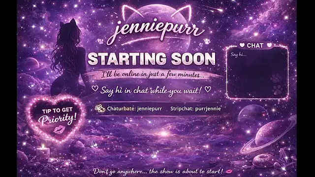 Snapshot of purrjennie chatting on March 30, 2026, 6:25 am purrjennie online show from March 30, 2026, 6:25 am