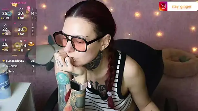 Snapshot of Ginger_Stay chatting on January 21, 2025, 8:00 pm Ginger Stay online show from January 21, 2025, 8:00 pm