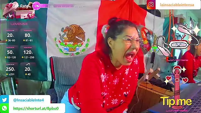 Snapshot of LaInsaciableIntensa chatting on February 20, 2025, 11:10 pm LaInsaciableIntensa online show from February 20, 2025, 11:10 pm