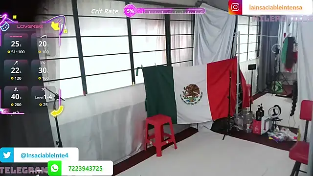 LaInsaciableIntensa online show from October 18, 2025, 2:07 pm