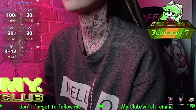 Snapshot of Witch_Emma chatting on February 7, 2026, 7:01 am Witch Emma online show from February 7, 2026, 7:01 am