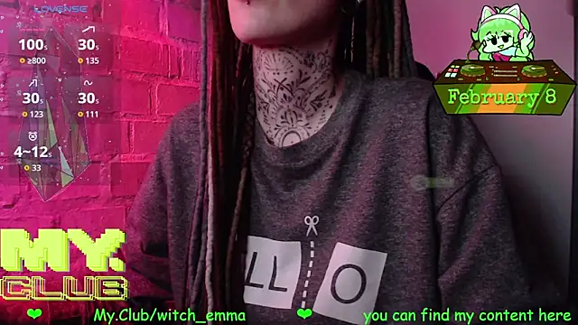 Snapshot of Witch_Emma chatting on February 8, 2026, 7:17 pm Witch Emma online show from February 8, 2026, 7:17 pm