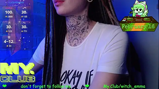 Snapshot of Witch_Emma chatting on February 16, 2026, 7:04 am Witch Emma online show from February 16, 2026, 7:04 am