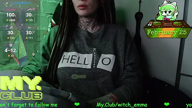 Snapshot of Witch_Emma chatting on February 25, 2026, 7:56 pm Witch Emma online show from February 25, 2026, 7:56 pm