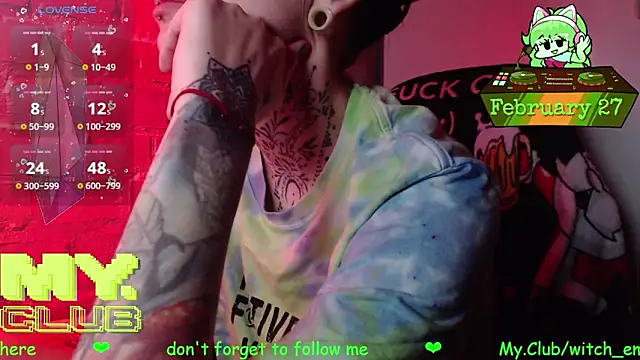 Snapshot of Witch_Emma chatting on February 27, 2026, 8:42 pm Witch Emma online show from February 27, 2026, 8:42 pm