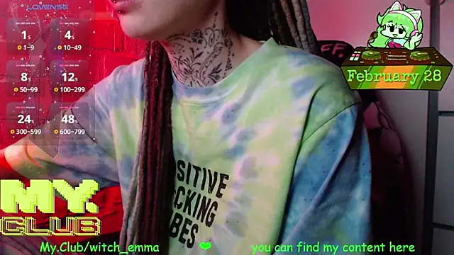Snapshot of Witch_Emma chatting on February 28, 2026, 8:48 am Witch Emma online show from February 28, 2026, 8:48 am