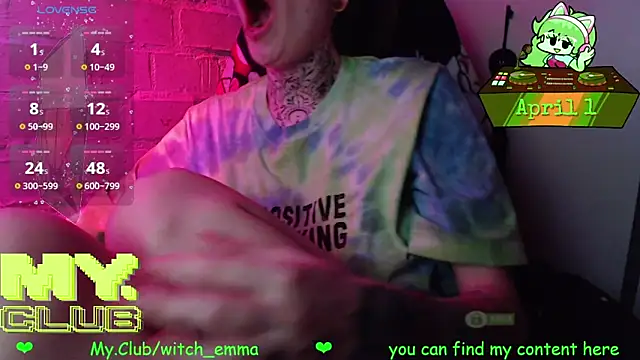 Witch Emma online show from April 1, 2026, 1:52 pm