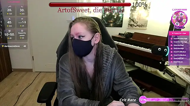 ArtofSweet online show from June 19, 2026, 8:45 pm